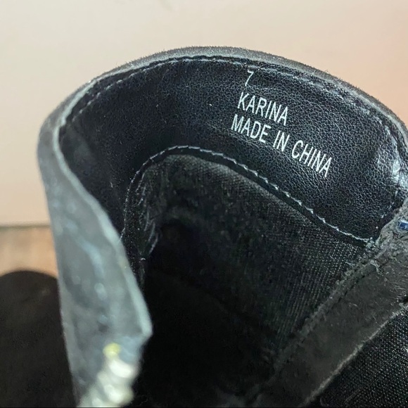 LORD & TAYLOR Lexie & Abbie Karina Zip Ankle Boots Black Booties - Picture 6 of 8